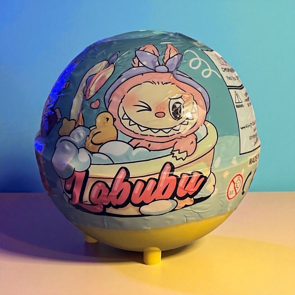 New Labubu Mystery Ball Simulation Game Toy - Blue and Yellow